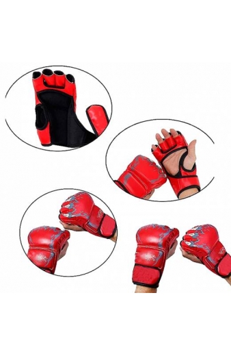 Γάντια πυγμαχίας κοφτά - 556662 - Red