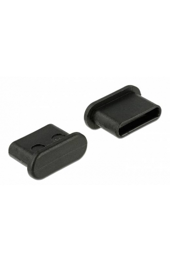 DELOCK κάλυμμα προστασίας για θύρα USB-C 64014, μαύρο, 10τμχ