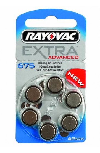 RAYOVAC μπαταρίες ακουστικών βαρηκοΐας 675MF, mercury free, 1,45V, 6τμχ