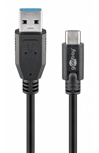 GOOBAY καλώδιο USB σε USB-C 67890, 15W, 5Gbps, 1m, μαύρο