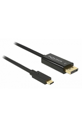 DELOCK καλώδιο USB-C σε DisplayPort 85256, DP Alt Mode, 4K, 2m, μαύρο