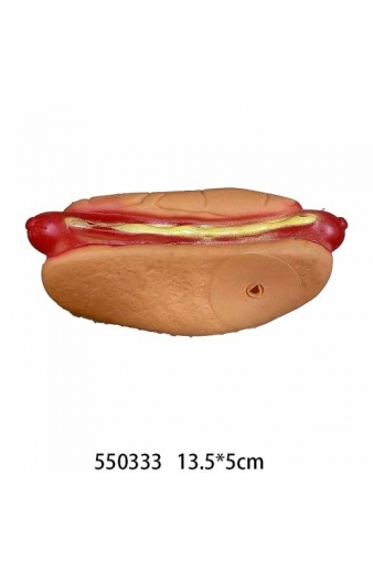 Παιχνίδι σκύλου Latex Hot Dog - 13.5x5cm - 550333