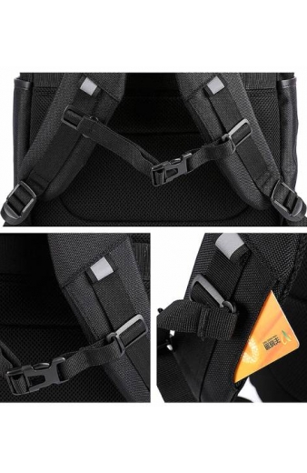 ARCTIC HUNTER τσάντα πλάτης B00120C-BK με θήκη laptop 15.6", μαύρη