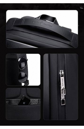 ARCTIC HUNTER τσάντα πλάτης B00487 θήκη laptop 15.6", λουκέτο TSA, γκρι