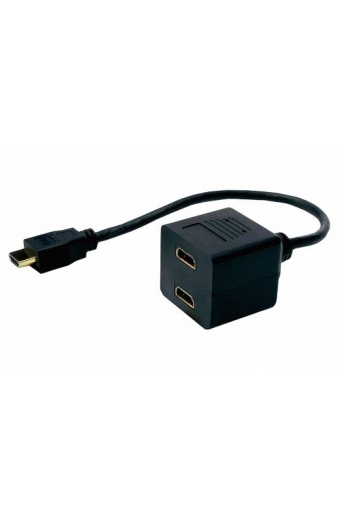 POWERTECH HDMI splitter CAB-H053 σε 2x HDMI, copper, μαύρο