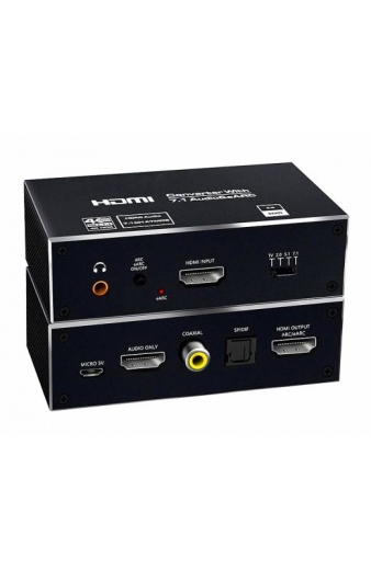 HDMI audio extractor CAB-H151, 7.1 Audio, 4K/60Hz, eARC, μαύρο