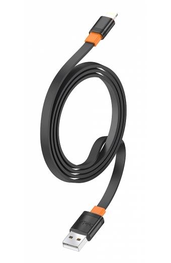 CELEBRAT καλώδιο Lightning σε USB CB-33L, flat, 12W, 1m, μαύρο