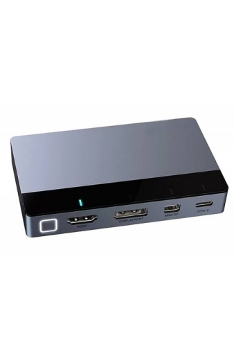 CABLETIME multi-port switch CT-PS41-GB1 σε HDMI, 4 σε 1, 4K/60Hz, γκρι