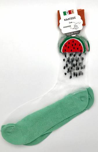 Διάφανες Κάλτσες Watermelon - Green