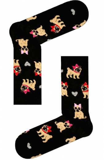 Κάλτσες I Love Pugs - Black