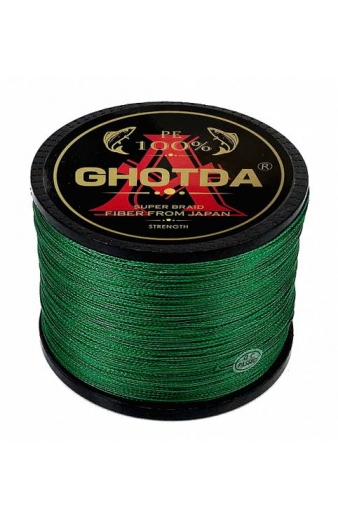 GHOTDA νήμα FISH-0040, τετράκλωνο, 18lb, 0.16mm, 1000m, πράσινο