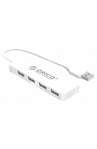 ORICO USB hub FL01, 4x θυρών, 480Mbps, USB σύνδεση, λευκό