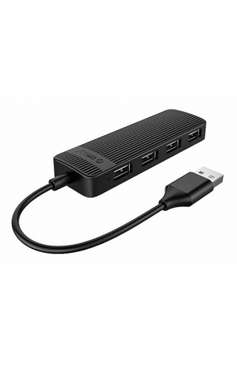 ORICO USB hub FL02, 4x θυρών, 480Mbps, USB σύνδεση, μαύρο