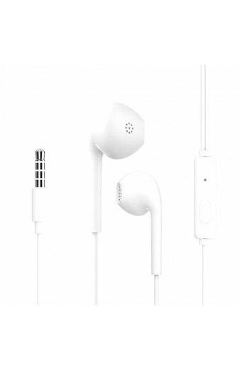CELEBRAT earphones με μικρόφωνο G12, 3.5mm σύνδεση, Φ14.2mm, 1.2m, λευκό