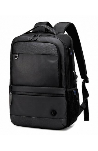 GOLDEN WOLF τσάντα πλάτης GB00402, με θήκη laptop 15.6", 20-25L, μαύρη