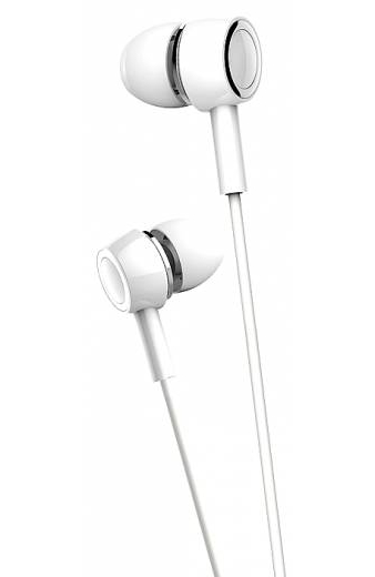 USAMS earphones με μικρόφωνο EP-12, 3.5mm σύνδεση, Φ10mm, 1.2m, λευκά