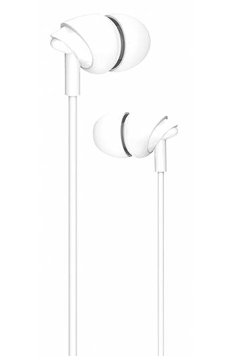 USAMS earphones με μικρόφωνο EP-39, 3.5mm σύνδεση, Φ10mm, 1.2m, λευκά