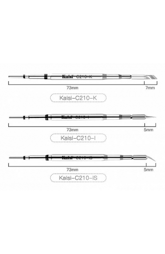 KAISI σετ soldering tip C210, τύπου I/IS/K, 3τμχ