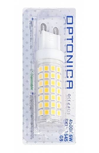OPTONICA LED λάμπα 1645, 6W, 4500K, G9, 550lm, dimmable