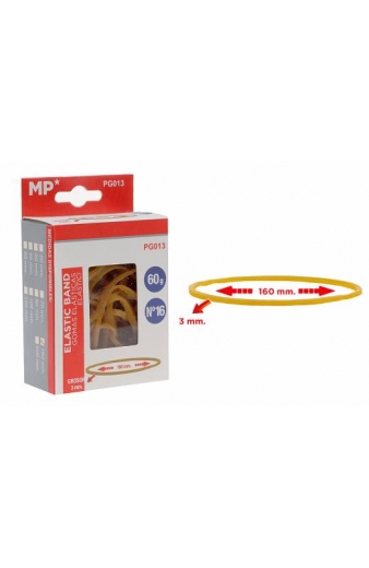 MP λαστιχάκια συσκευασίας PG013 σε κουτί, No16, 3x160mm, 60g