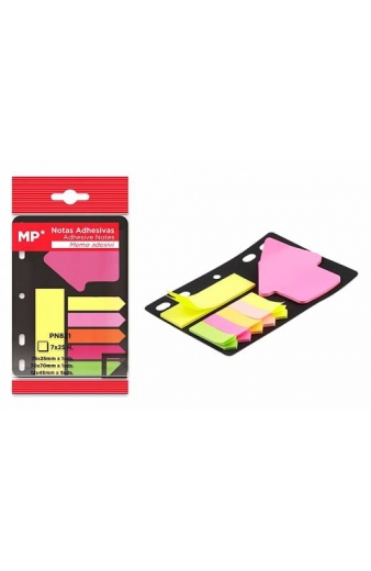 MP αυτοκόλλητα χαρτάκια σημειώσεων PN821 75x75mm, 7x 25τμχ, χρωματιστά