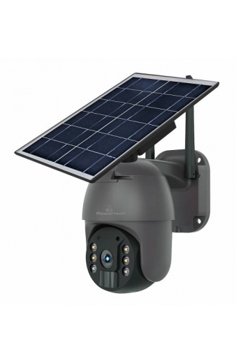 POWERTECH smart ηλιακή κάμερα PT-1175, 3MP, WiFi, SD, PTZ, IP65