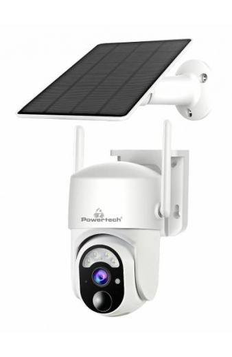 POWERTECH smart ηλιακή κάμερα PT-1177, 4MP, WiFi, SD, PTZ, IP65