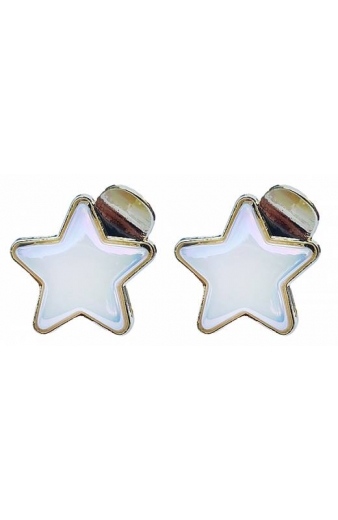 ROXXANI κλιπ μαλλιών RXN-0008 με οπάλ πέτρα σε σχήμα αστέρι, χρυσό, 2τμχ