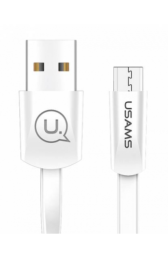 USAMS καλώδιο USB σε Micro USB US-SJ201, 10W, 1.2m, λευκό