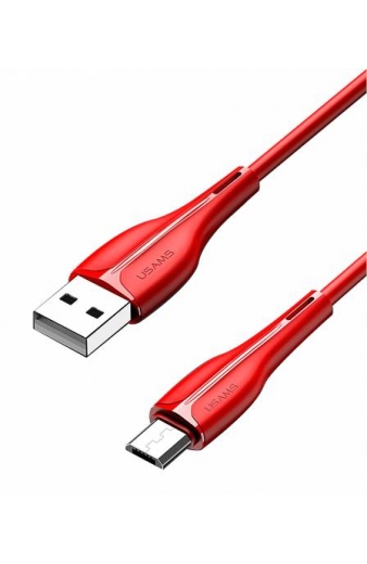 USAMS καλώδιο Micro USB σε USB US-SJ373, 10W, 1m, κόκκινο