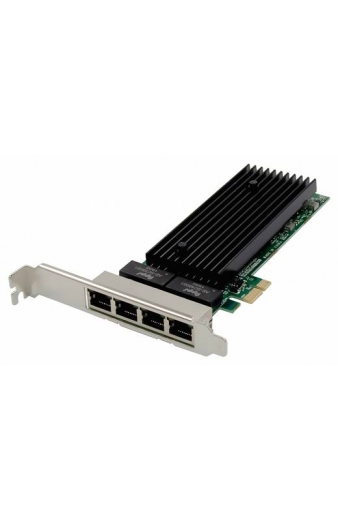 POWERTECH κάρτα επέκτασης PCIe σε 4x RJ45 ST7229, 1000Mbps, JL82576EB