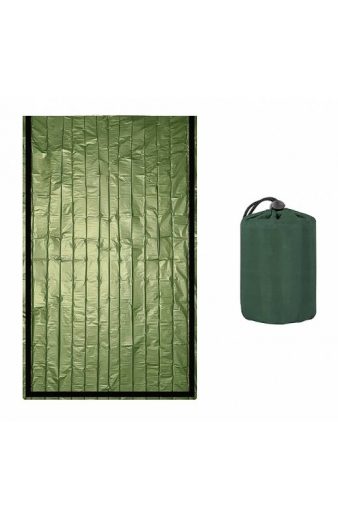 Θερμική κουβέρτα επιβίωσης SUMM-0006, 120 x 120cm, πράσινη