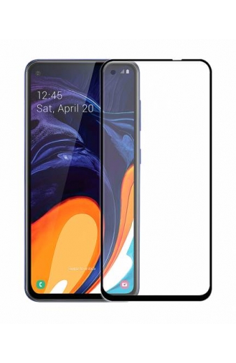 POWERTECH Tempered Glass 5D Full Glue, Samsung A60 2019, μαύρο