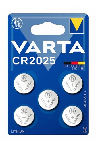 VARTA μπαταρία λιθίου CR2025, 3V, 5τμχ