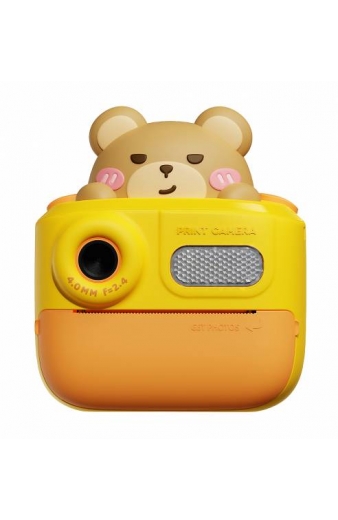 WOWKIDS παιδική φωτογραφική μηχανή K64 με εκτυπωτή, 26MP, 2", κίτρινη