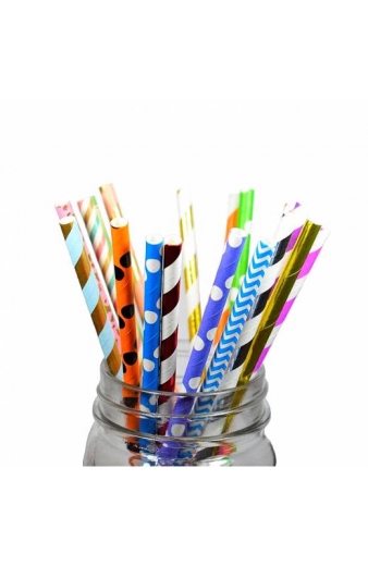 Χάρτινα καλαμάκια 50τμχ - Paper straws 50pcs